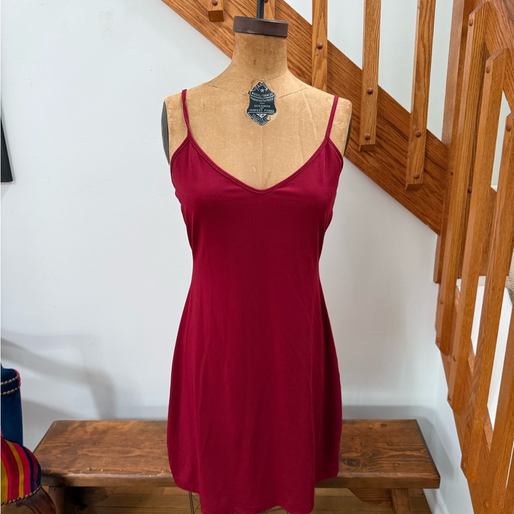 Betsey Johnson Burgundy & Teal Crochet Mini Dress - Picture 3 of 6